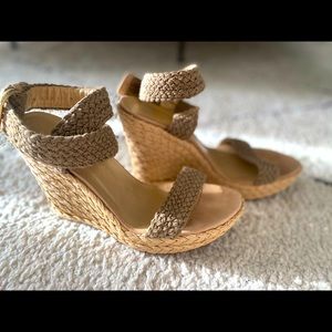 Stuart Weitzman Alex crochet wedge sandal